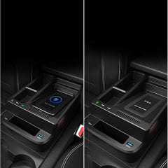 Honda CR-V 2017-2022 trådløs mobillader med oppbevaring i armlenet og 15W hurtiglading 