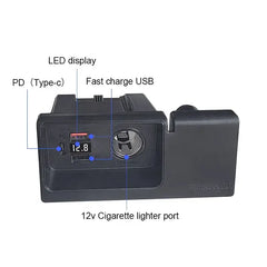 Honda Accord 9. Generation 2013-2019 USB- og USB-C-hurtiglader til sigarettenner 