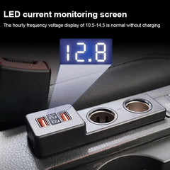 Volkswagen Golf 7 2012-2020 USB-lader og 12V-splitter til sigarettenner med QC3.0 hurtiglading 
