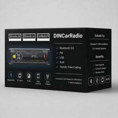 Connect 1-DIN bilradio med Bluetooth 5.0, FM, USB, AUX og handsfree 