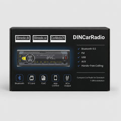 Connect 1-DIN bilradio med Bluetooth 5.0, FM, USB, AUX og handsfree 