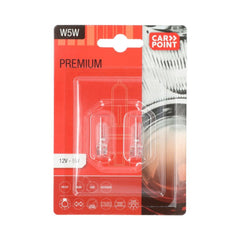 Carpoint Premium-bilpærer 12V W5W 2 stk. 