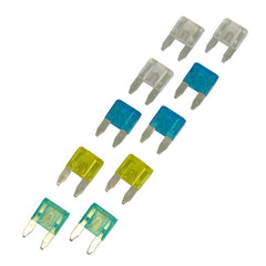 Carpoint mini-bladsikringer, assortert 15–30 A, 10 stk. 
