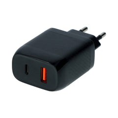 Carpoint hurtiglader med to porter (vegg) – 20 W USB-C + 18 W USB-A 3.0 