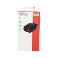 Carpoint hurtiglader med to porter (vegg) – 20 W USB-C + 18 W USB-A 3.0 