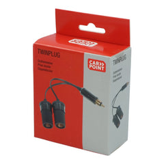 Carpoint 2-veis stikkontakt ISO 4165 2x12/24V 