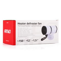 12V bilvarmer 150W med vifte og defroster 