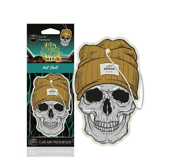 Luftfrisker til bil med Dia de los Muertos Blue Diamond Girl-design