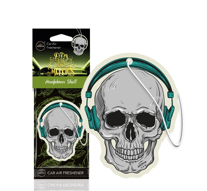 Aroma Car bilduftfrisker med Dia de los Muertos Blue Diamond Girl-design