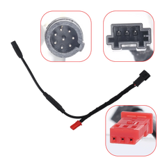 BMW X3 dashcam 2018-2024 4K OEM-look wiring harness with connectors for custom installation.