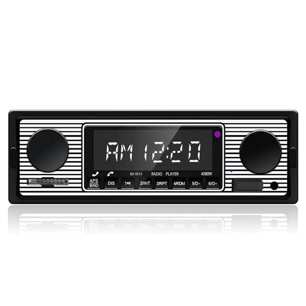 1 DIN bilradio med Bluetooth, USB og retrodesign – MP3-spiller 