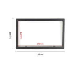 2 DIN monteringsramme for bilradio – universell svart ramme 188 x 166 mm 