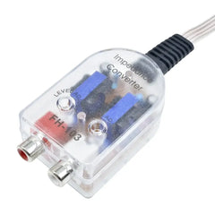 2-kanals High to Low-konverter – RCA line output-adapter til bilradio 