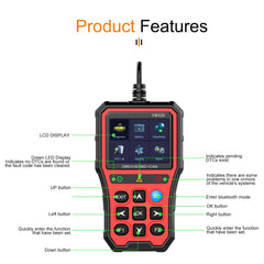 OBD2 feilkodeleser YM529 – diagnosetester med Bluetooth og fargeskjerm 