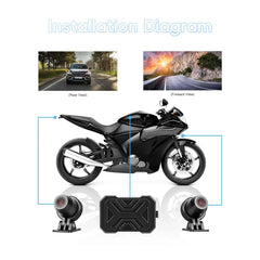 Motorsykkel dashcam 1080P HD – front- og bakkamera med DVR og WiFi 