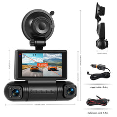 3" 2K dashcam med 4 kameraer – IPS-skjerm, G-sensor og DVR-opptaker 