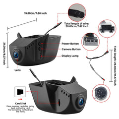 4K skjult dashcam for Volkswagen Tiguan 2020-2026 – Plug & Play 