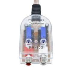 2-kanals High to Low-konverter – RCA line output-adapter til bilradio 