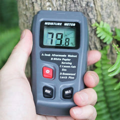 Digital trefuktmåler med LCD-display – fuktmåler for tre og ved 