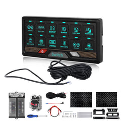 RGB 12-knappers bryterpanel med touchbetjening – 12V / 24V styrepanel 