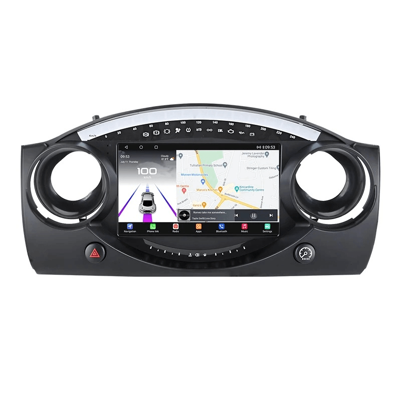 Mini Cooper 00-07 - 9" Radio m. Apple CarPlay og Android Auto - 7" radio til Mini Cooper R50, R52, R53