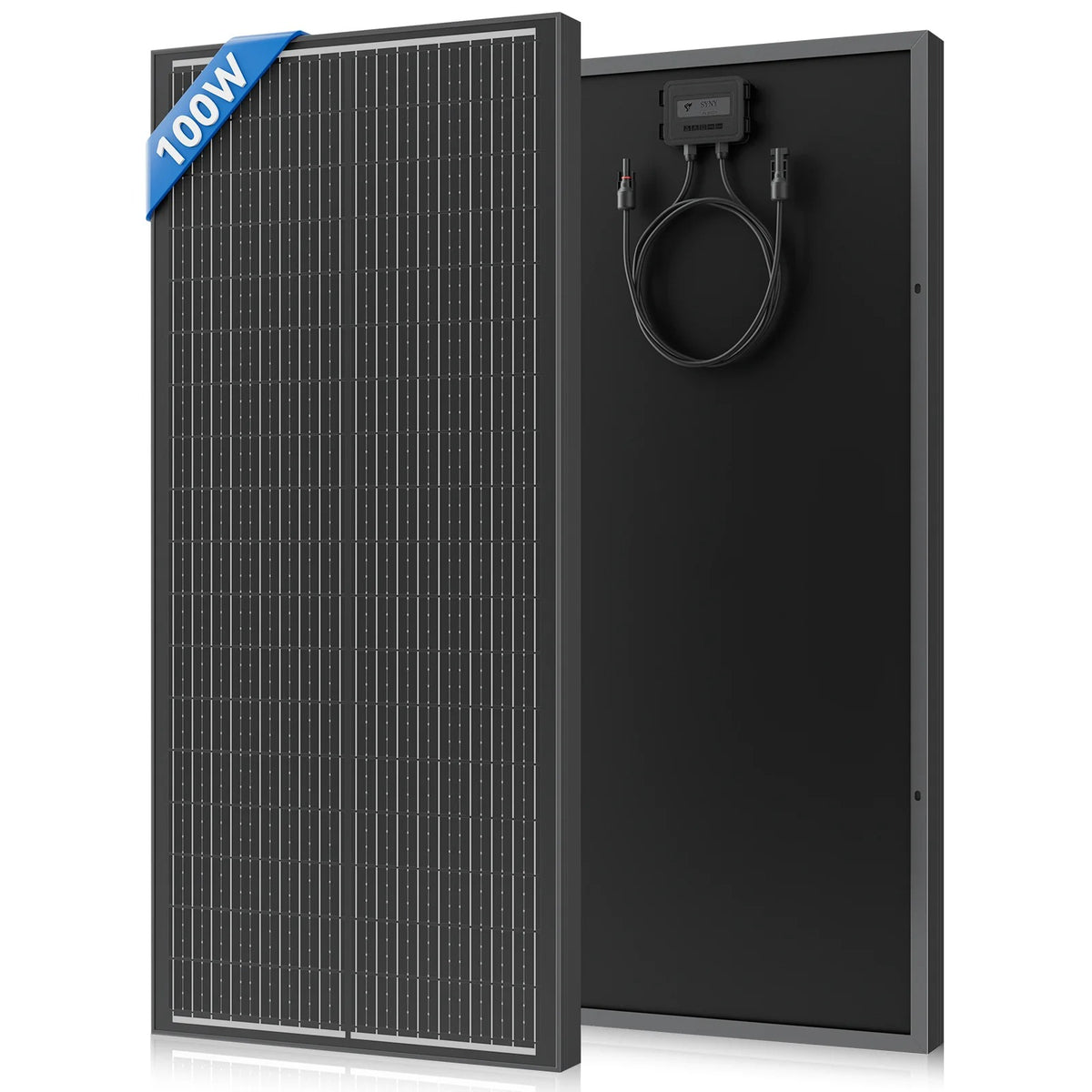 100W solcellepanel – 2 stk. monokrystallinske solcellepaneler (200W totalt) 