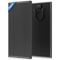 100W solcellepanel – 2 stk. monokrystallinske solcellepaneler (200W totalt) 
