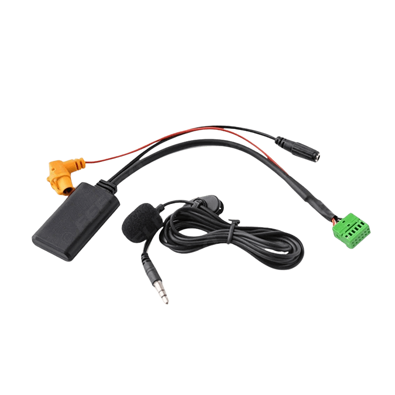 Bluetooth Adapter – Audi (MMI 3G AMI Multimedia) med kabler og mikrofon til trådløs lyd og opkald.