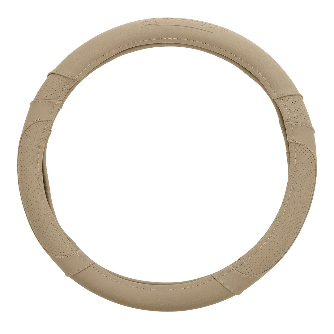 Beige rattrekk til ratt med diameter 36,8–39,4 cm